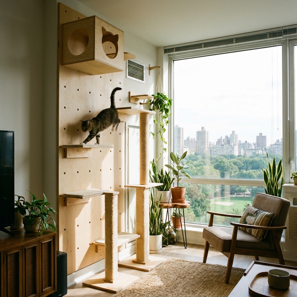 Le bien-être du chat d'appartement